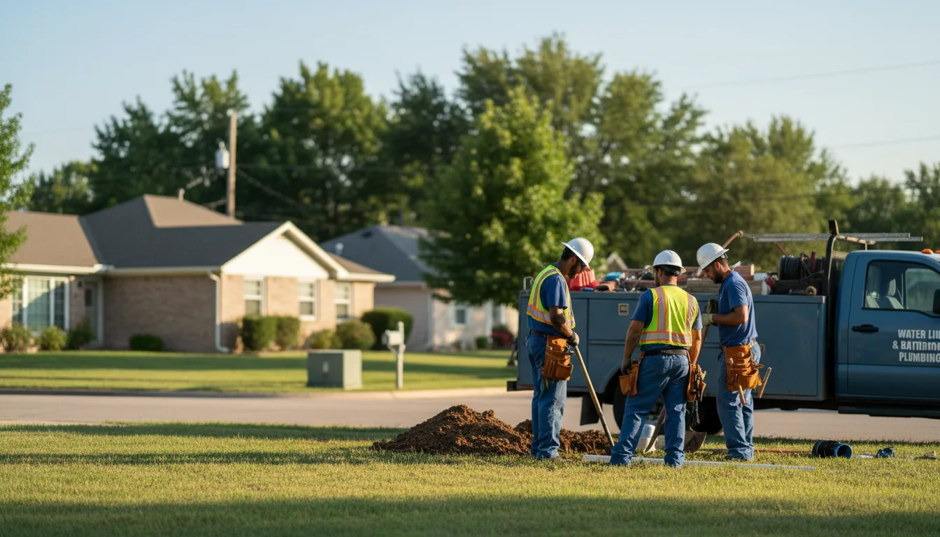 Residential water line and bathroom plumbing service in Fossil, OR